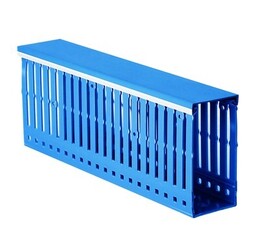 Короб перфорированный, синий RL6 80x80 мм  (ширина крышки х глубина короба) L=2м