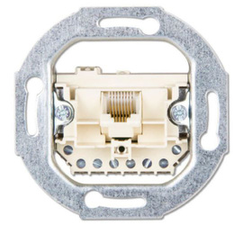 Basic 55 - Розетка 1хRJ-45 UTP CAT6 (лицевая накладка заказывается отдельно)