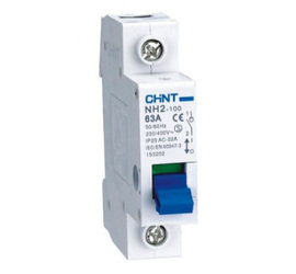 Выключатель нагрузки модульный NH2-125 1P 100А(CHINT)