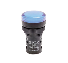 Индикатор ND16-22DS/4  синий  АС230В  (CHINT)