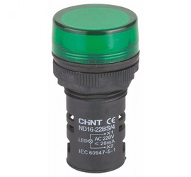 Индикатор ND16-22DS/2  зеленый  АС/DC24В  (CHINT)