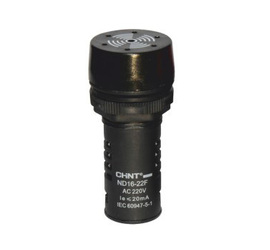 Сигнализатор звуковой ND16-22F Φ22 мм  черный АС220В  (CHINT)