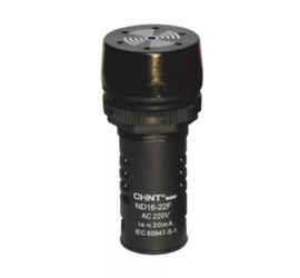 Сигнализатор звуковой ND16-22F Φ22 мм  черный АС/DC24В  (CHINT)