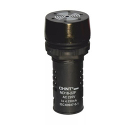 Сигнализатор звуковой ND16-22L Φ22 мм  черный АС/DC24В  (CHINT)
