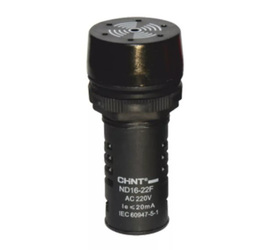Сигнализатор звуковой ND16-22L Φ22 мм  черный АС220В  (CHINT)