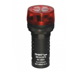 Сигнализатор звуковой ND16-22L Φ22 мм  красный АС220В  (CHINT)