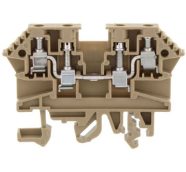 Клемма RK 2,5-4/ZRL BG бежевая, 4 соединения, 32А, 800В