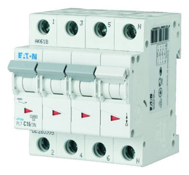Авт. выкл. PL7 4P 1A, тип С, 10кА, 4М
