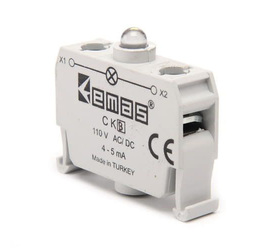 LED-W Светодиод белый 100-250В AC к серии CM/CP в коробку