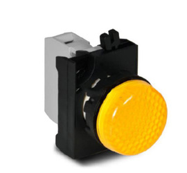 Арматура сигнальная желтая со светодиодом 100-250 В AC
