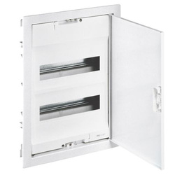 Щиток встр. Nedbox 24М (2х12+1) белая металлическая дверь, с клеммами N+PE, IP41