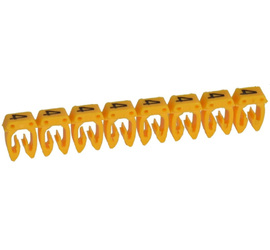 Маркер CAB3 d=0.5-1.5mm - "4" (желтый), 1200 шт/уп.