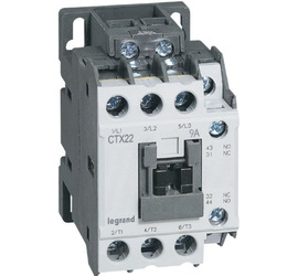 Контактор CTX3 22 3P 9A (AC-3), Uк=230VAC, 1NO+1NC всп.контакт