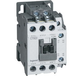 Контактор CTX3 22 3P 12A (AC-3), Uк=230VAC, 1NO+1NC всп.контакт