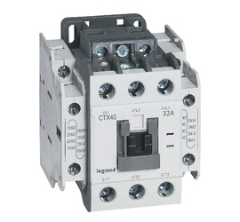 Контактор CTX3 40 3P 32A (AC-3), Uк=24VDC, 2NO+2NC всп.контакт