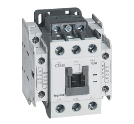 Контактор CTX3 40 3P 40A (AC-3), Uк=24VDC, 2NO+2NC всп.контакт