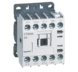 Контактор CTX3 Мини 3P 6A (AC-3), Uк=24VAC, 1NO всп.контакт