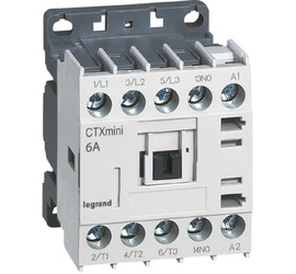 Контактор CTX3 Мини 3P 6A (AC-3), Uк=230VAC, 1NO всп.контакт
