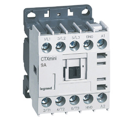 Контактор CTX3 Мини 3P 9A (AC-3), Uк=24VAC, 1NO всп.контакт
