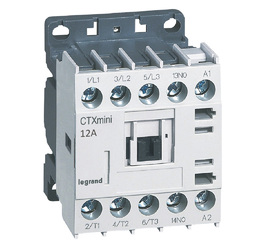 Контактор CTX3 Мини 3P 12A (AC-3), Uк=24VAC, 1NO всп.контакт