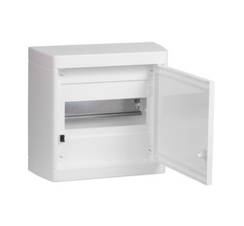 Щиток накл. Nedbox 8M белая пласт.дверь, с клеммами N+PE, IP41