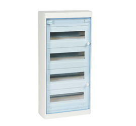 Щиток накл. Nedbox 48М (4х48+1) прозр. дверь, с клеммами N+PE, IP41