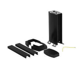 Snap-On мини-колонна алюминиевая с крышкой из пластика, 2 секции, высота 0,3м, цвет черный