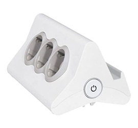 Многорозеточный блок с держателем планшета 3х2К+З + 2xUSB, 1.5м, бело-серый